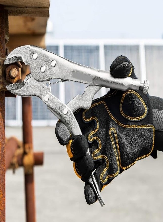 ZIODIC Curved Jaw Locking Pliers, 10" Curved Jaw Pliers- Carbon Steel Vise Grips - Hardened Milled Jaws for Maximum Grip - Classic Trigger Release - Image 5